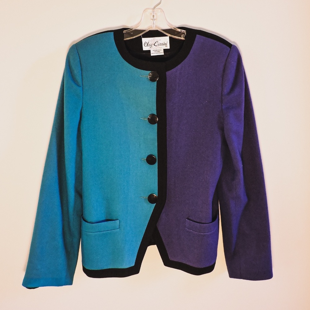 Oleg Cassini - Women's Sweater (Turquoise/Purple)